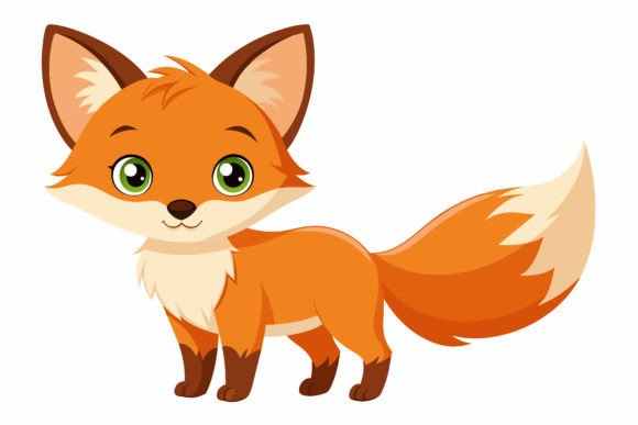 Download Baby Fox Vector Illustration Design - Fox Collection