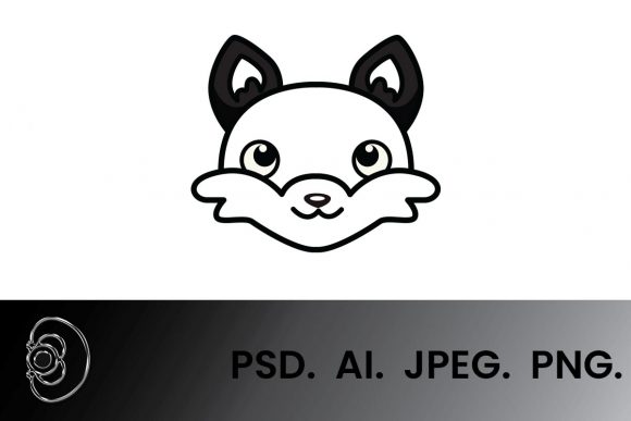 Download Greyscale Face Fox Vector Illustration - Fox Collection