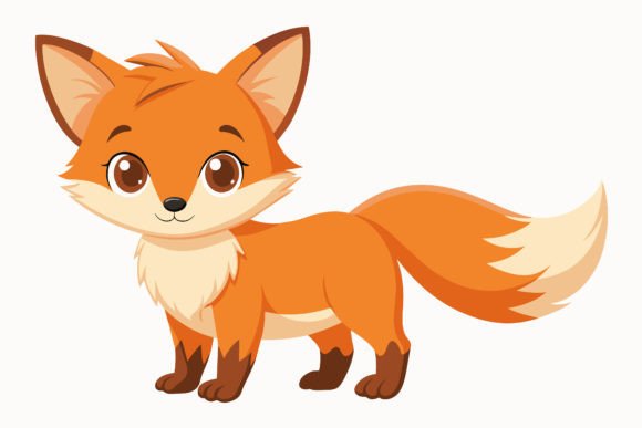 Download Baby Fox Vector Illustration Design - Fox Collection