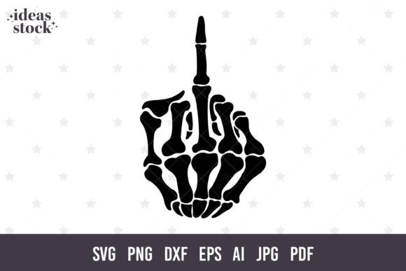 Download Middle Finger Skull Svg. Halloween Svg. - Halloween Collection
