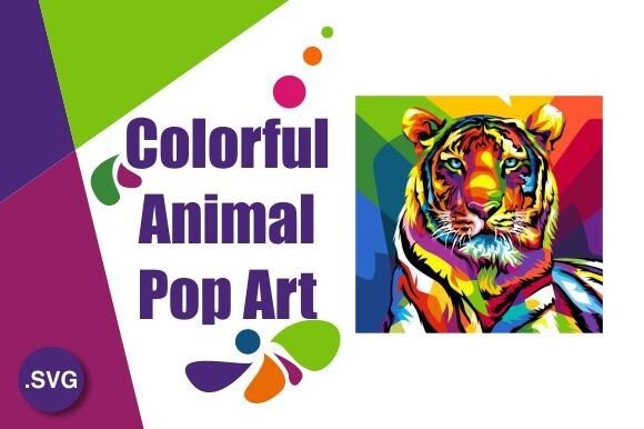 Download Colorful Tiger Illustration - Colorful Collection