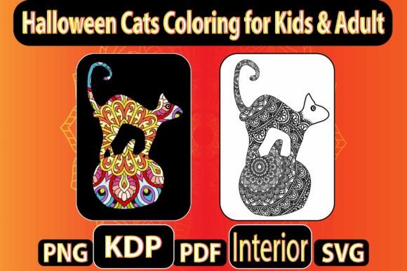 Download Halloween Cats Coloring for Kids &amp; Adult - Halloween Collection