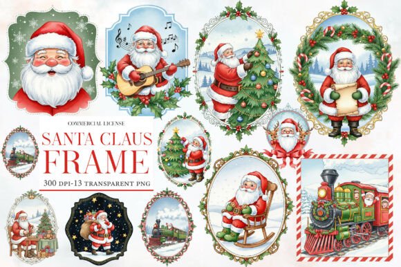 Download Santa Claus Frame Clipart - Santa claus Collection