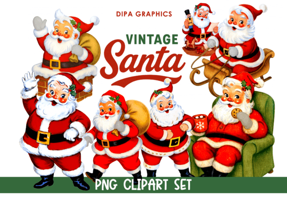 Download Vintage Santa Claus Retro Christmas - Santa claus Collection