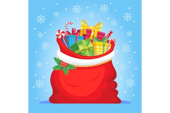 Download Santa Claus Gifts in Bag - Santa claus Collection